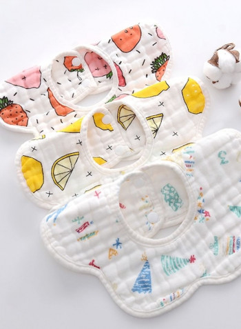 3-Piece Baby Burp Cloth Bib Set