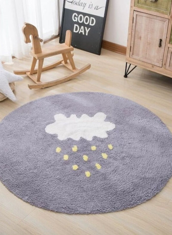 Nordic Style Cartoon Cloud Pattern Floor Mat Grey Lcm