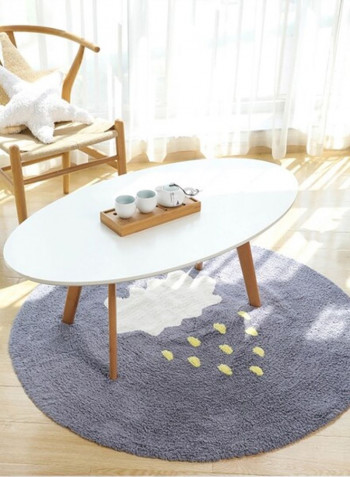 Nordic Style Cartoon Cloud Pattern Floor Mat Grey Lcm