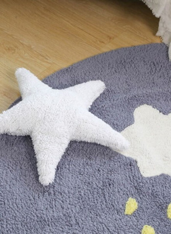 Nordic Style Cartoon Cloud Pattern Floor Mat Grey Lcm