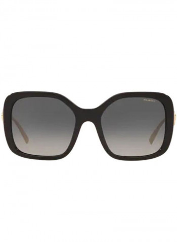 Women's Black Sunglasses With Dark Grey Lenses - Lens Size: 53 mm