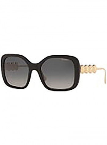 Women's Black Sunglasses With Dark Grey Lenses - Lens Size: 53 mm