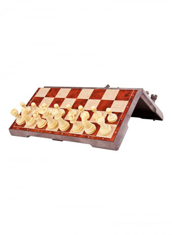 2-in-1 Magnetic Chess And Checkers Set 31x4x15cm