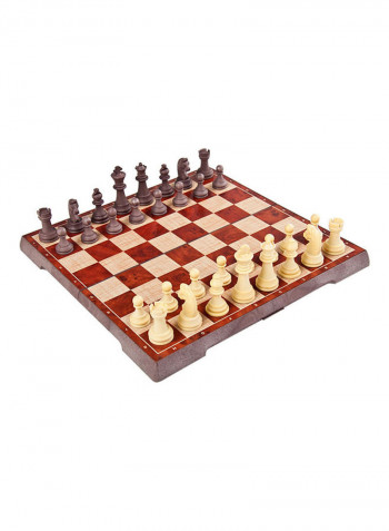 2-in-1 Magnetic Chess And Checkers Set 31x4x15cm