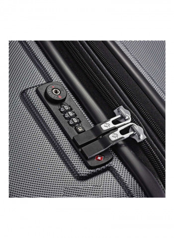 2-Piece Trolley Luggage Bag Set Crystal Grey