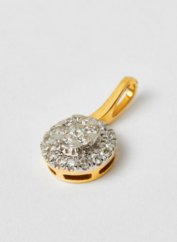 18 Karat Gold Sparkle Pendant