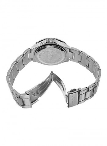 Women's Crystal Studded Metal Analog Watch AK775SS