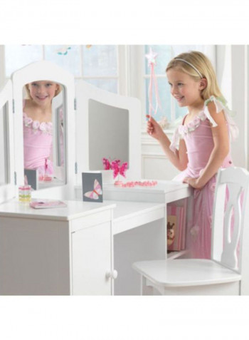 Deluxe Vanity And Chair Set