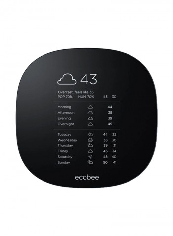 3 Lite Smart Wireless Thermostat Black 6x2x5inch