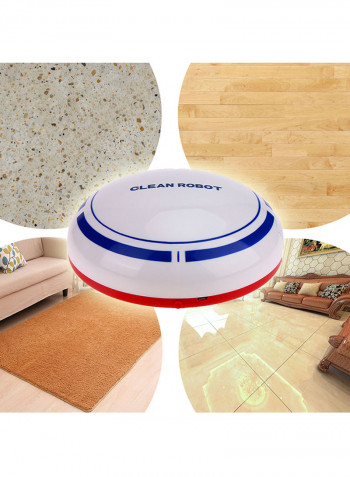 USB Charging Mini Wireless Intelligent Cartoon Sweeping Robot NF0125040001 White/Red/Blue