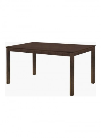 7-Piece Mercury 6-Seater Dining Table Set Brown 140x75x90centimeter