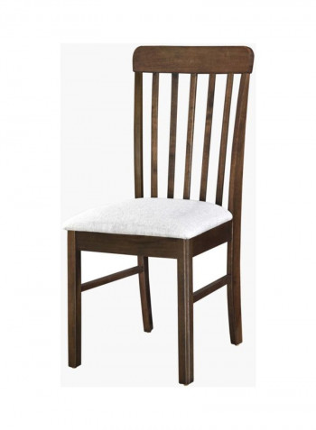 7-Piece Mercury 6-Seater Dining Table Set Brown 140x75x90centimeter