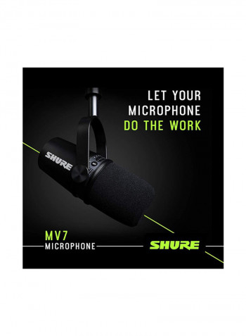 USB Podcast Microphone For Podcasting MV7-S Silver