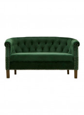 Lux 2-Seater Tufted Sofa Green 145x74x77centimeter