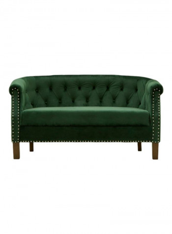 Lux 2-Seater Tufted Sofa Green 145x74x77centimeter