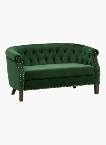 Lux 2-Seater Tufted Sofa Green 145x74x77centimeter