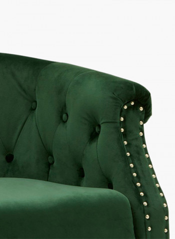 Lux 2-Seater Tufted Sofa Green 145x74x77centimeter