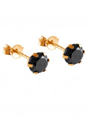 18 Karat Gold Diamond Solitaire Earrings