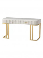 Dressing Table White/Gold 100x40x75cm
