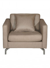 Torino Tufted Sofa With Cushion Beige 85x80x90centimeter