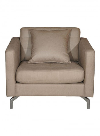 Torino Tufted Sofa With Cushion Beige 85x80x90centimeter