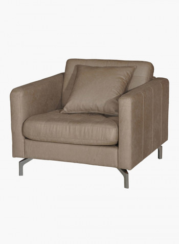 Torino Tufted Sofa With Cushion Beige 85x80x90centimeter