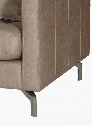 Torino Tufted Sofa With Cushion Beige 85x80x90centimeter