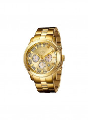 Men's Delano 0.20 Ctw Diamond 18K Gold-Plated Stainless-Steel Watch Jb-6218-E