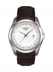 Men's Leather Analog Wrist Watch T035.410.16.031.00