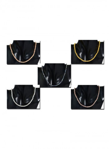 5-Piece 18 Karat Gold Pearl Strand Necklace Set