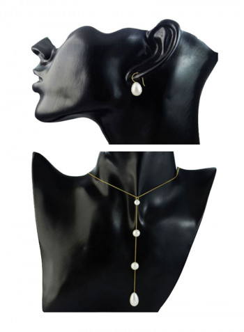 18 Karat Gold Gradual Pearl Jewellery Set