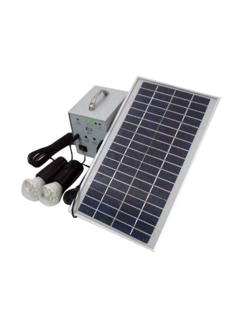5W Portable Solar Power System R With 2W LED Lights Multicolour 16x24centimeter