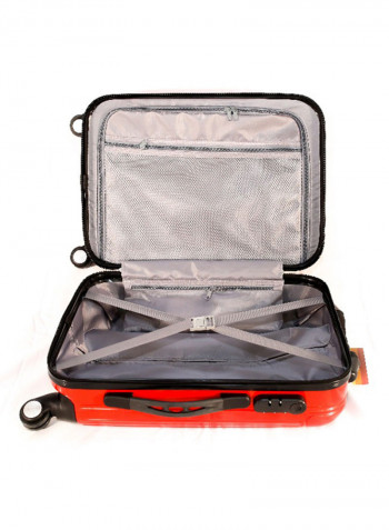 3-Piece Arabic Style Trolley Luggage Set With Scale And Tracker Red