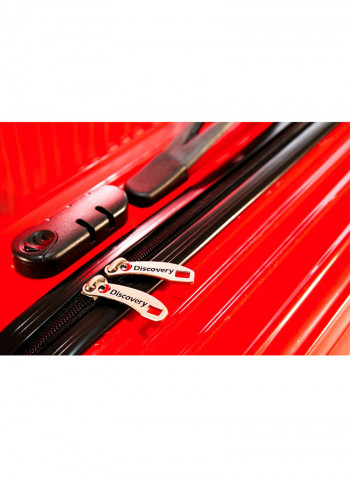 3-Piece Arabic Style Trolley Luggage Set With Scale And Tracker Red
