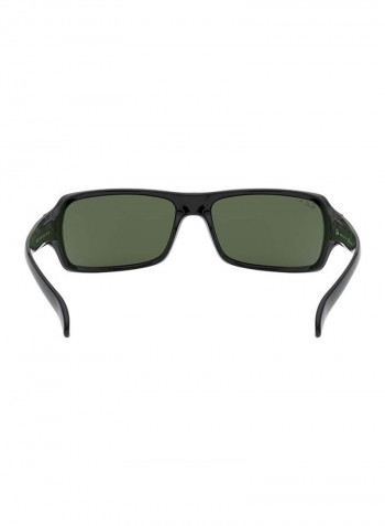 Polarized Rectangular Sunglasses - Lens Size: 61 mm
