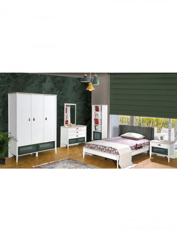 Meknes 5-Drawer Dresser With Mirror White 97x84x53cm