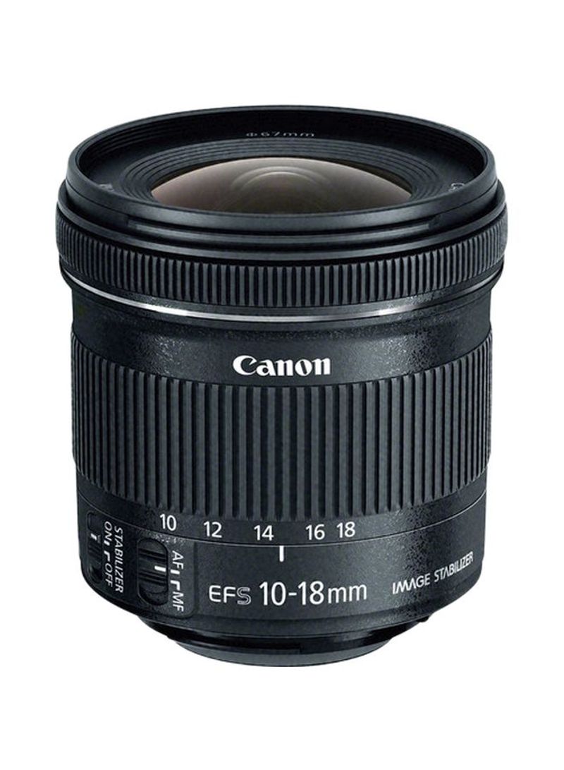 EF-S 10-18mm F/4.5-5.6 Lens For Canon Black
