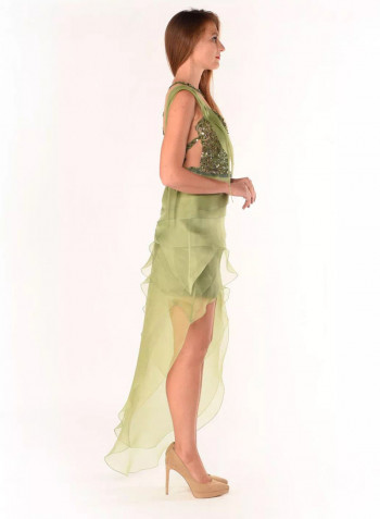 Cascade Tunic Dress Green