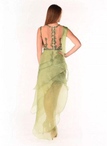 Cascade Tunic Dress Green