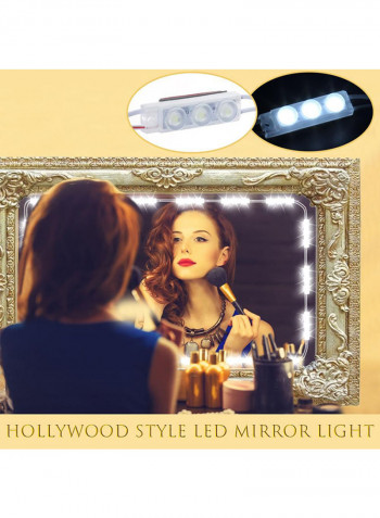 Diy Hollywood Style LED Mirror Light Kit White 8x9centimeter
