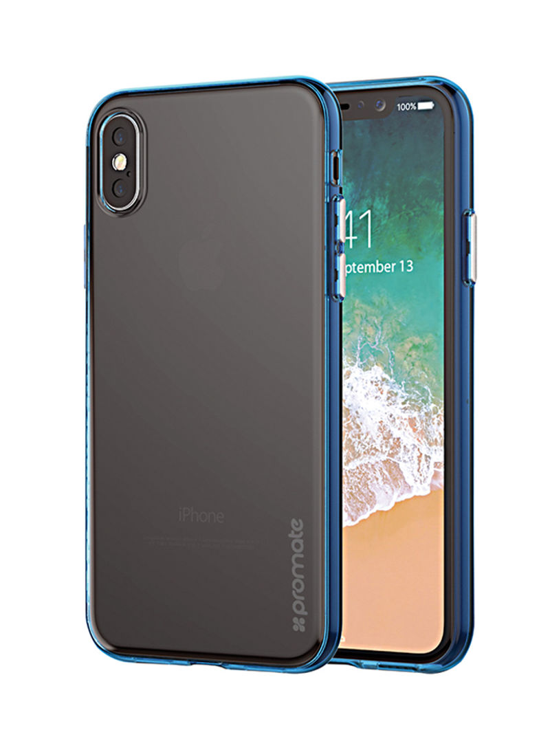 iPhone X Case, Lightweight Slim Protective Hard-Shell Cover with Flexible Shock Absorbing Soft Bumper and Drop Protection for Apple iPhone X Blue