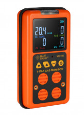 4-In-1 Gas Detector With LCD Display Sound And Light Vibration Alarm Orange 0.753kg reviews 4-In-1 Gas Detector With LCD Display Sound And Light Vibration Alarm Orange 0.753kg