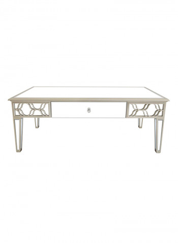 Charlotte Coffee Table Beige/Mirrored 60x45x120cm