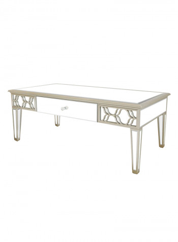 Charlotte Coffee Table Beige/Mirrored 60x45x120cm