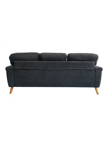 Sky Fabric Corner Sofa Black 198x77x82cm
