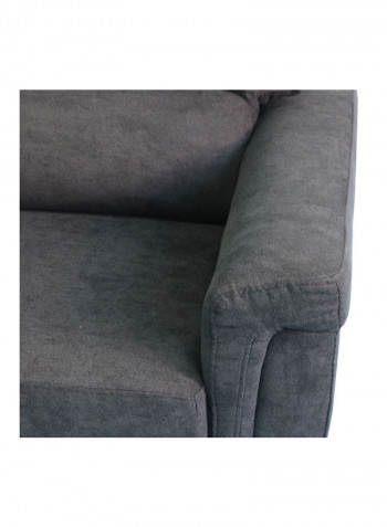 Sky Fabric Corner Sofa Black 198x77x82cm
