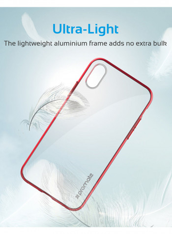 iPhone X Case, Lightweight Slim Protective Hard-Shell Cover with Flexible Shock Absorbing Soft Bumper and Drop Protection for Apple iPhone X Red