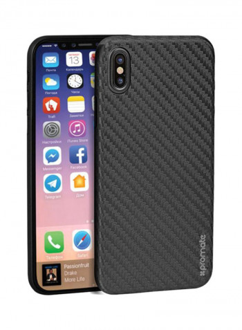 Polyurethane Carbon-X Scratch Resistant Ultra Slim Case Cover For Apple iPhone X Black