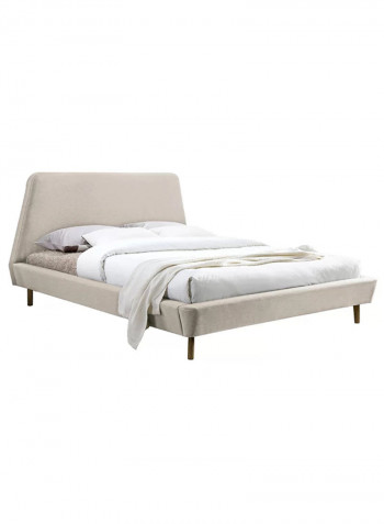 Mabry Upholstered Platform Bed Beige