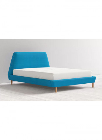 Mabry Upholstered Platform Bed Blue